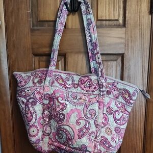 Vera Bradley Pink and Purple Paisley Tote